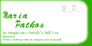 maria patkos business card